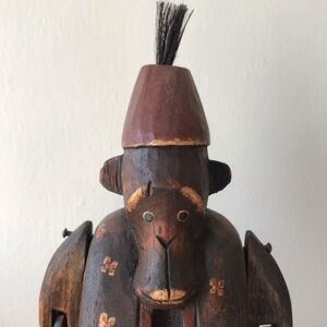 Wood Circus Monkey Shelf Sitter
